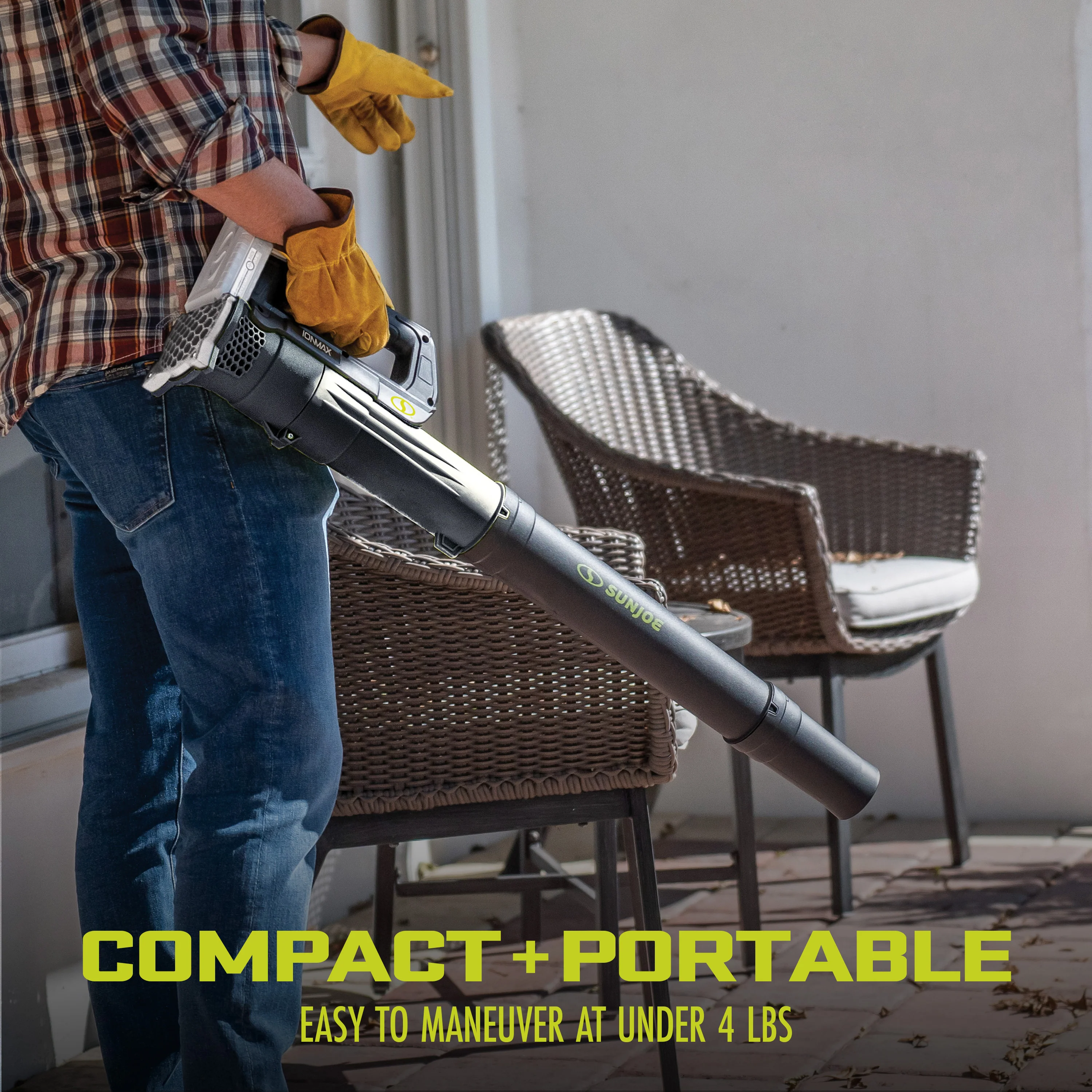 Sun Joe 24-Volt IONMAX Cordless Compact Turbine Jet Blower | 100-MPH | 280-CFM | Tool Only - Image 4