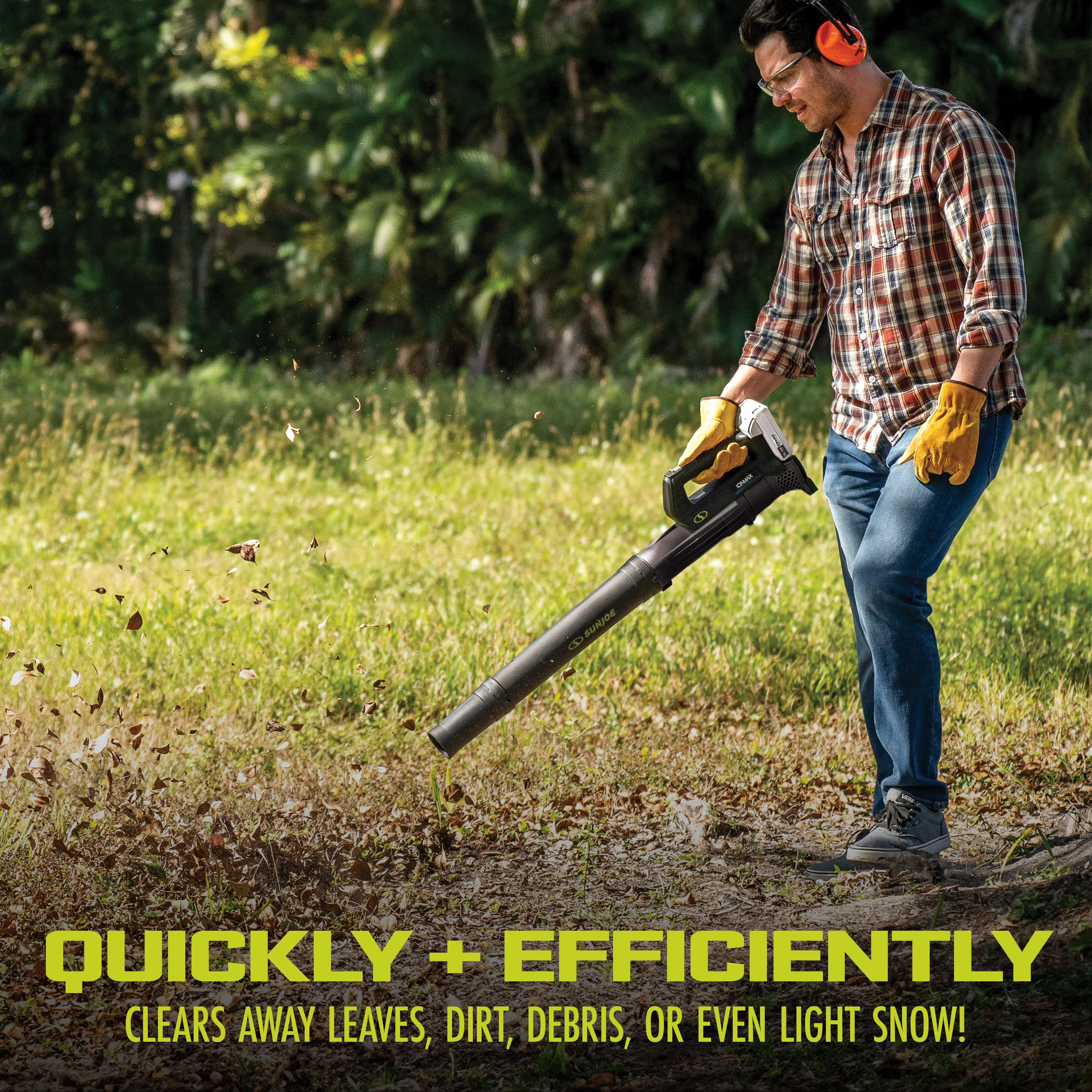 Sun Joe 24-Volt IONMAX Cordless Compact Turbine Jet Blower | 100-MPH | 280-CFM | Tool Only - Image 5