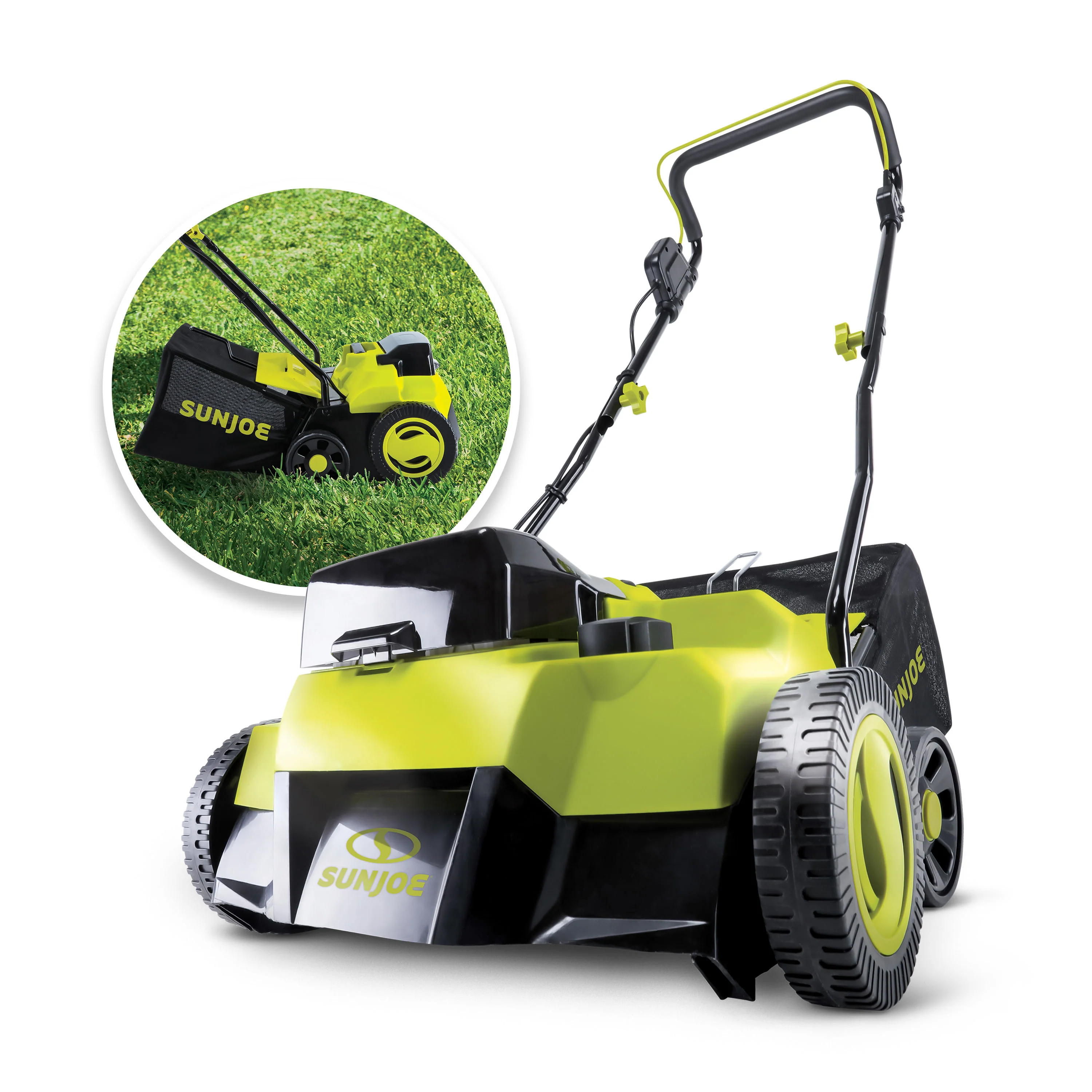 Sun Joe 24-Volt Cordless Scarifier + Dethatcher | 5-Depth Positions | 15-inch | Brushless Motor | Tool Only