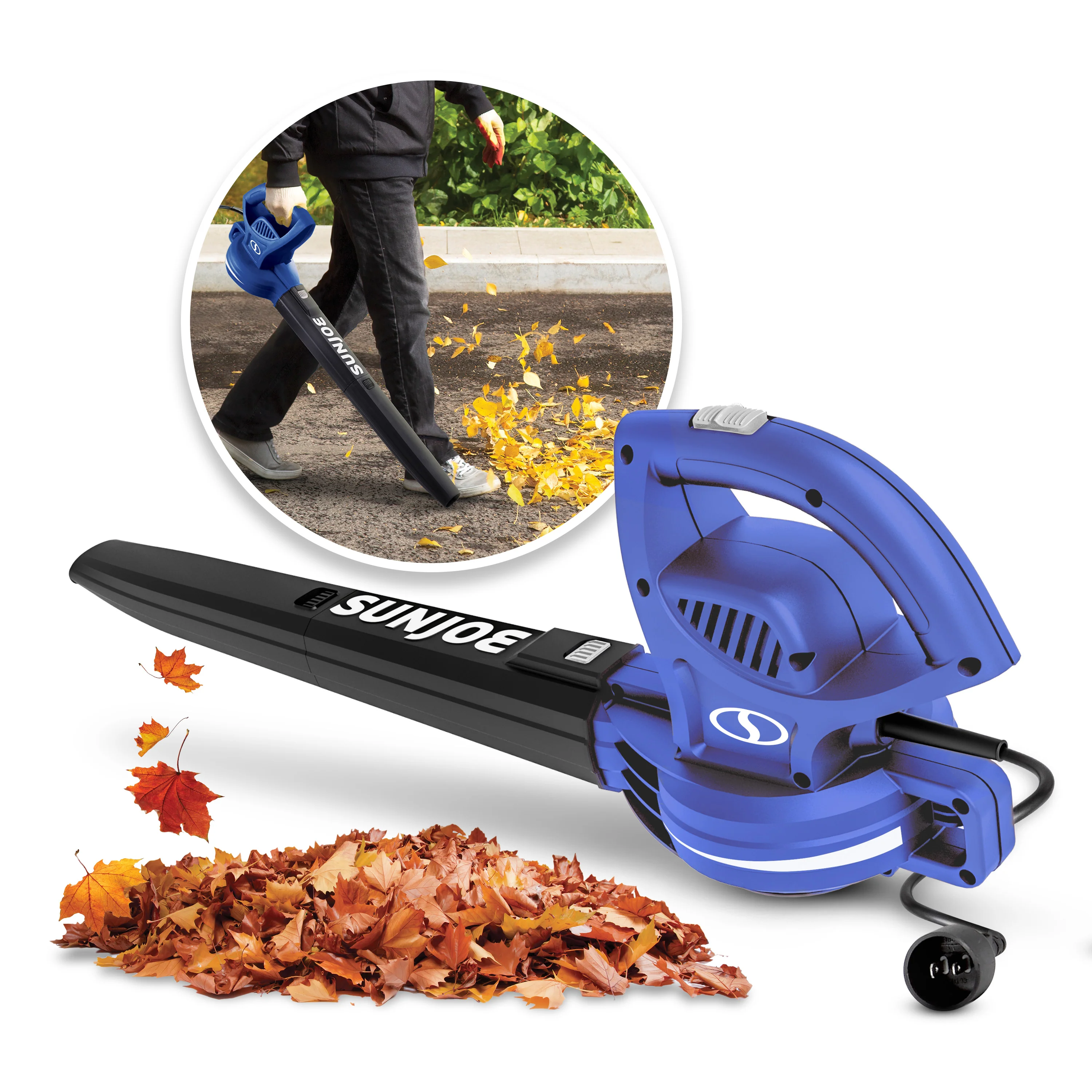 Sun Joe All Purpose Electric Blower | 155 MPH | 6 Amp (Blue)