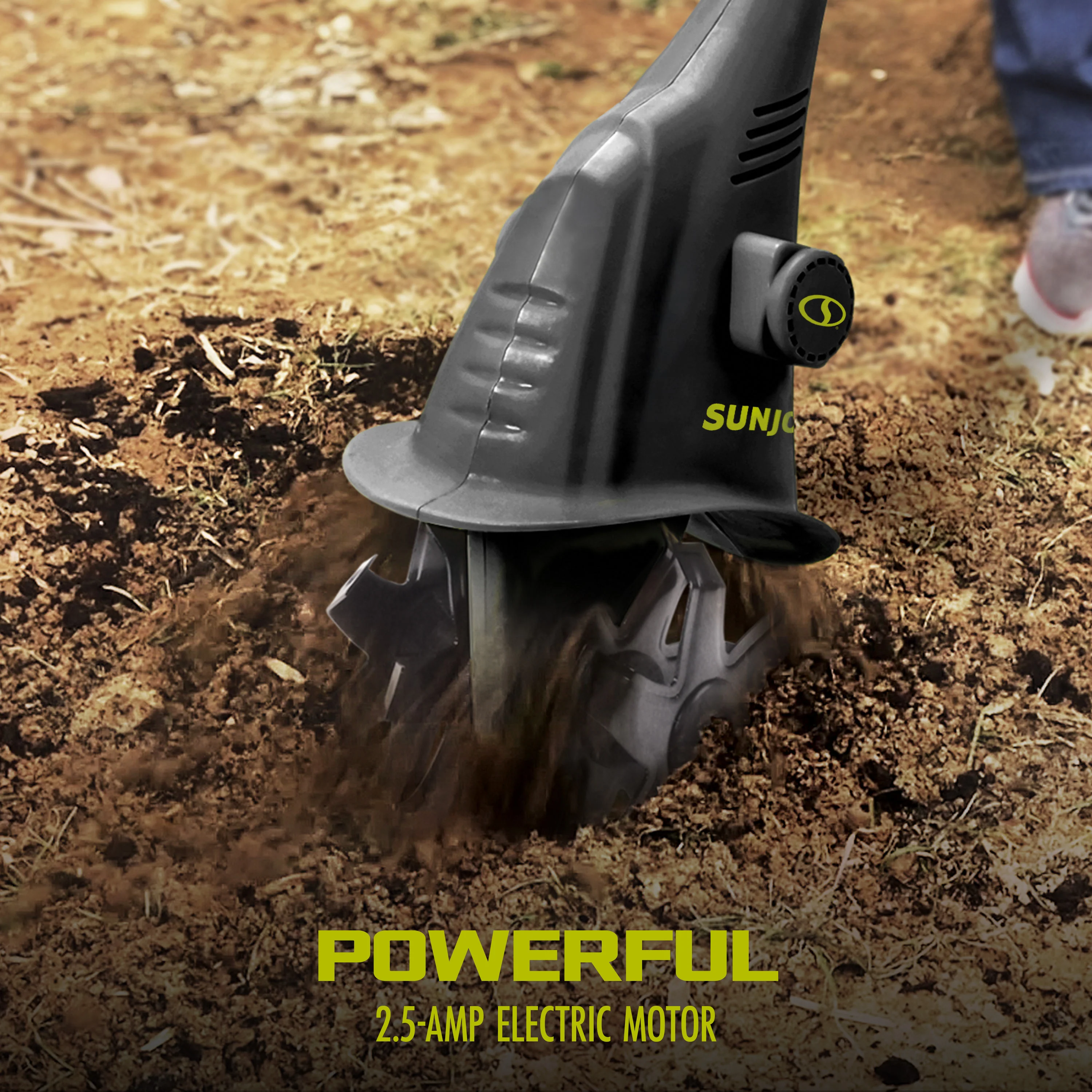 Sun Joe Electric Garden Cultivator | 6.3-inch | 2.5-Amp | Adjustable Shaft - Image 4
