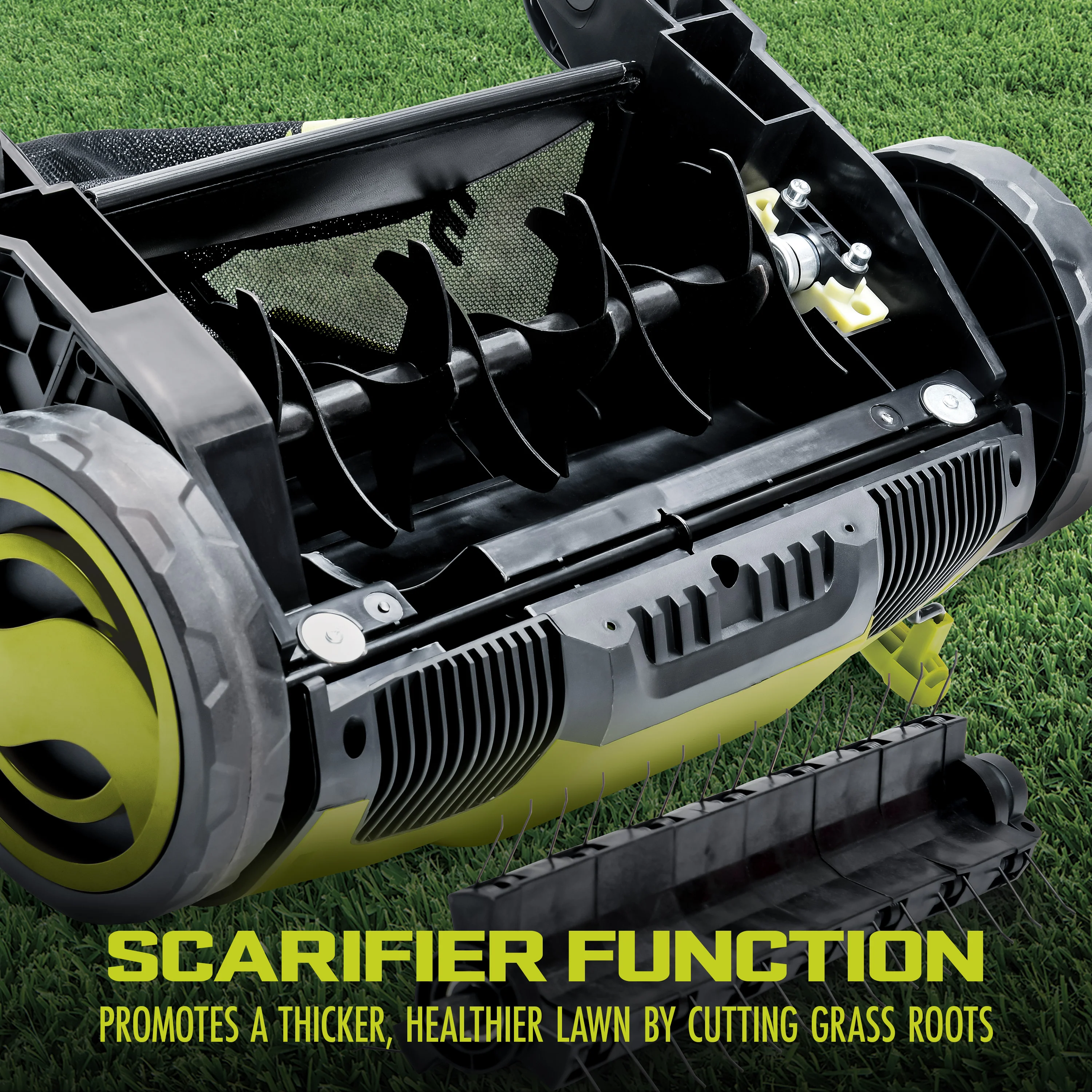Sun Joe Electric Lawn Dethatcher + Scarifier W/ Collection Bag | 12.6-inch | 12-Amp | AirBoost Technology - Image 7