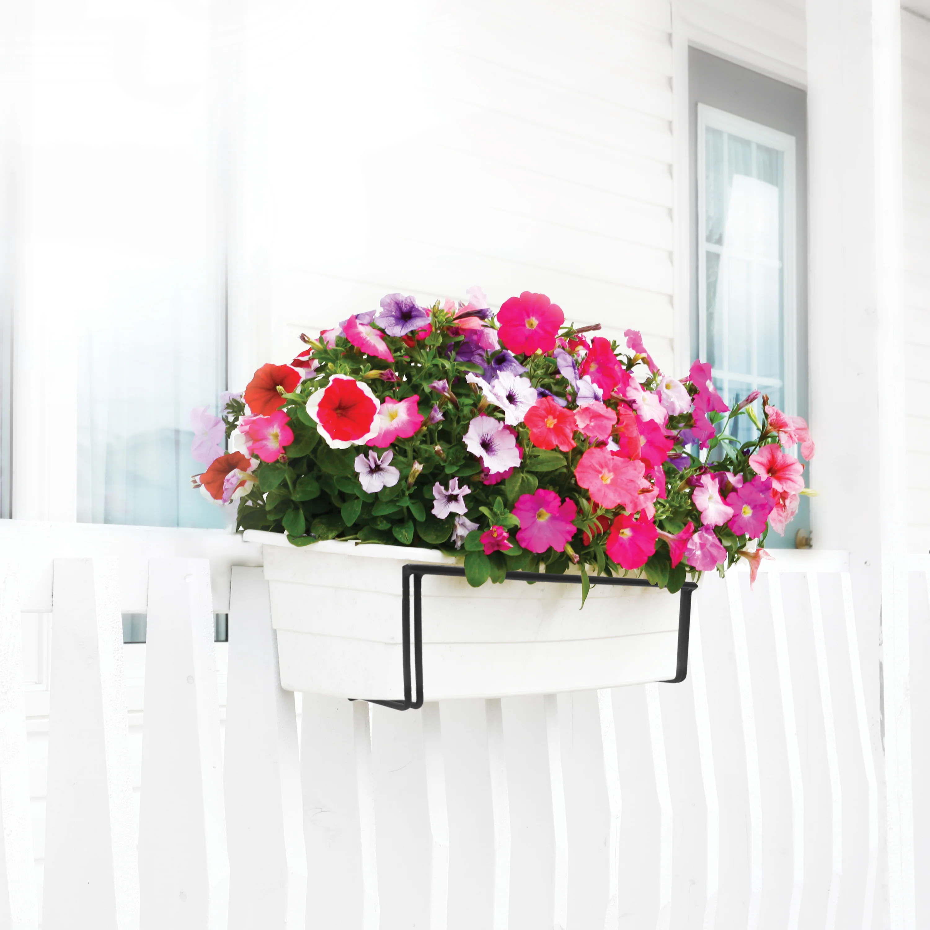Sun Joe FPH1901B Deco Joe Adjustable Flower Box Holder | 18" - 36" in Length (Black) - Image 3