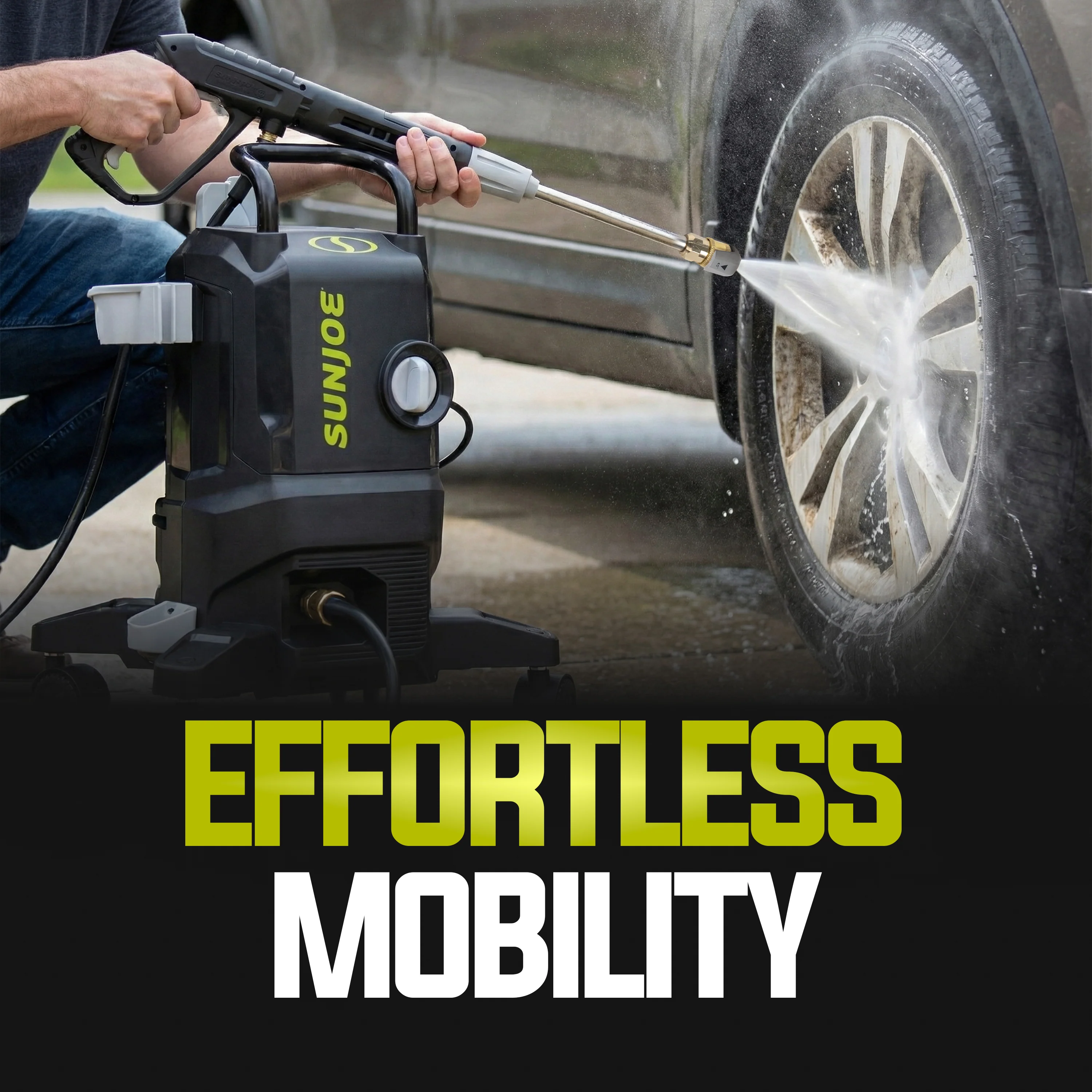 Sun Joe Electric Pressure Washer W/ Wheels | 7-Pc Accessory Kit + 3-Pack Detergent | 14.9-Amp | 2200 Rated PSI | 1.1 Rated GPM - Image 10