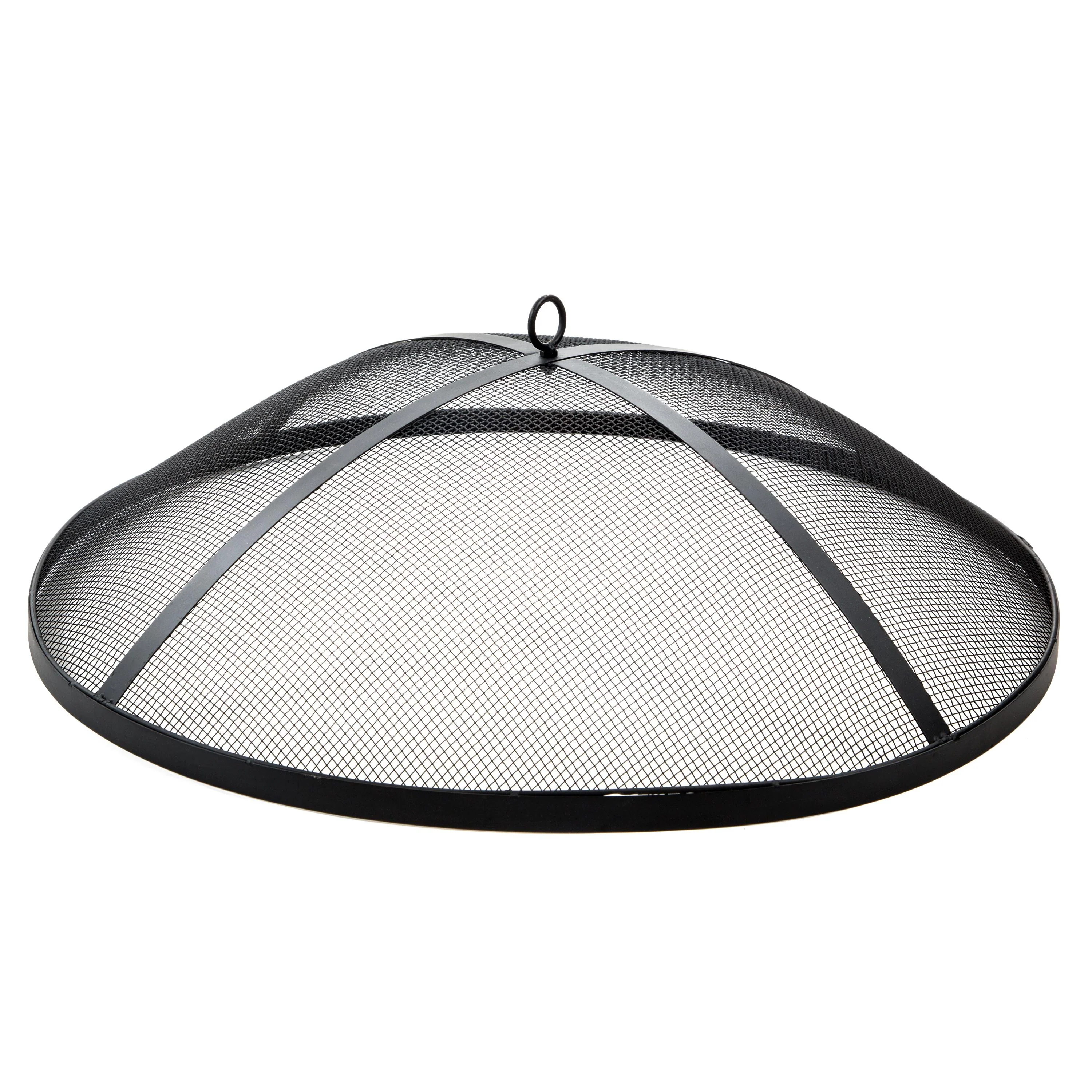 Sun Joe SJFP35-STN 35-In. Cast Stone Base, Wood Burning Fire Pit W/ Dome Screen and Poker, Natural Stone - Image 6