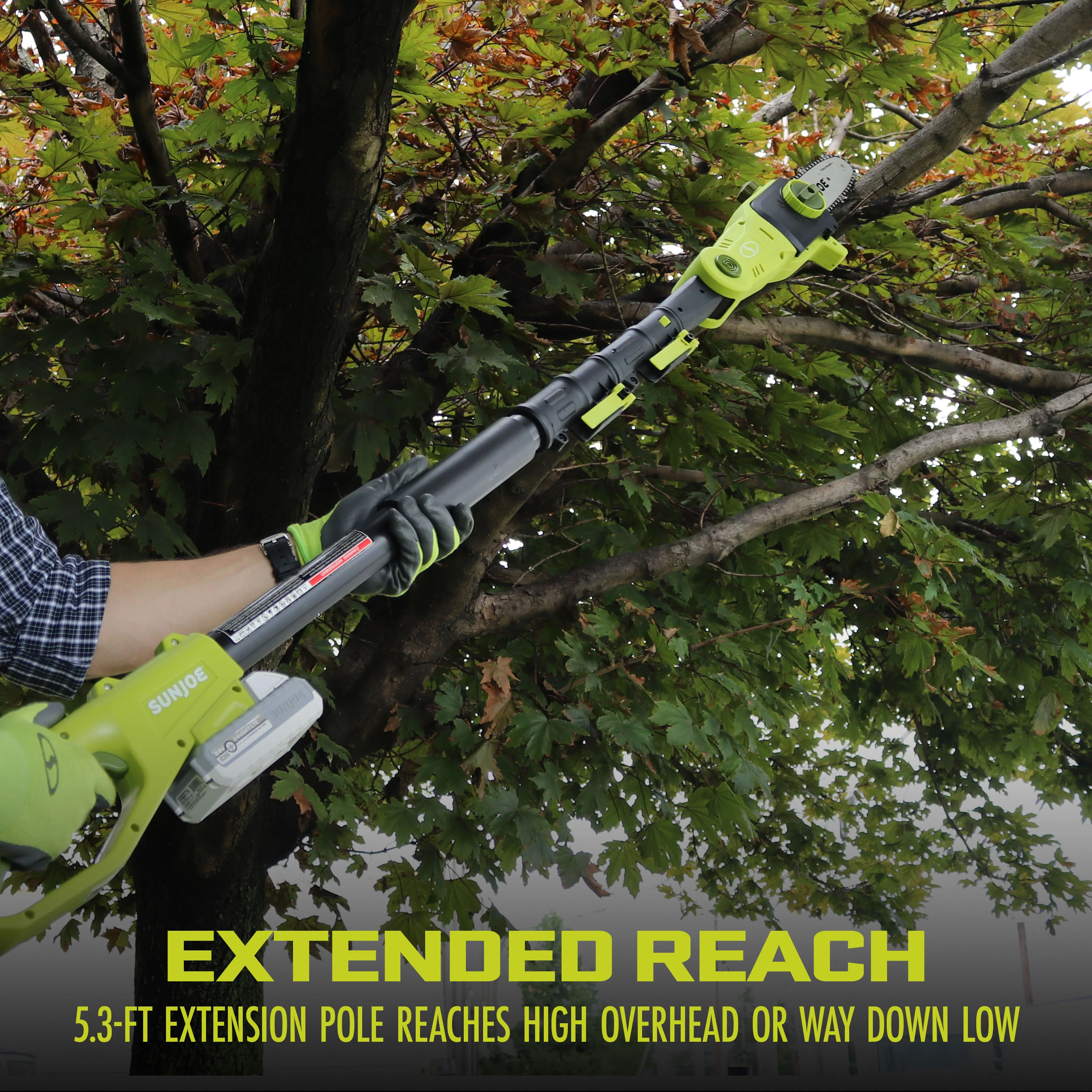 Sun Joe 24-Volt* IONMAX Cordless Lawn Care System Kit | Hedge Trimmer | Pole Saw | Grass Trimmer | W/ 2.0-Ah Battery + Charger - Image 7