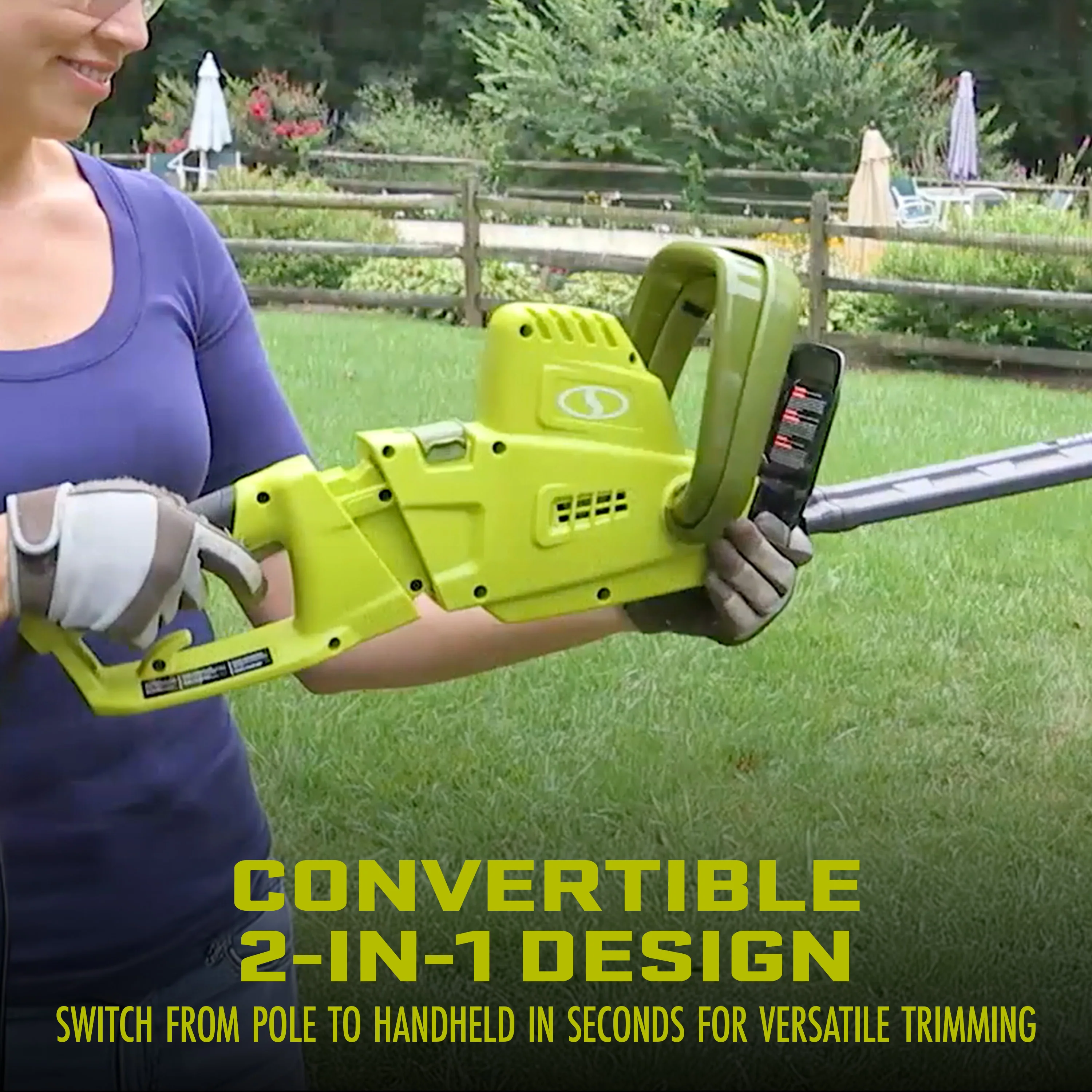 Sun Joe SJH904E Multi-Angle Telescoping Convertible Electric Pole Hedge Trimmer | 19-inch | 4.5-Amp - Image 3