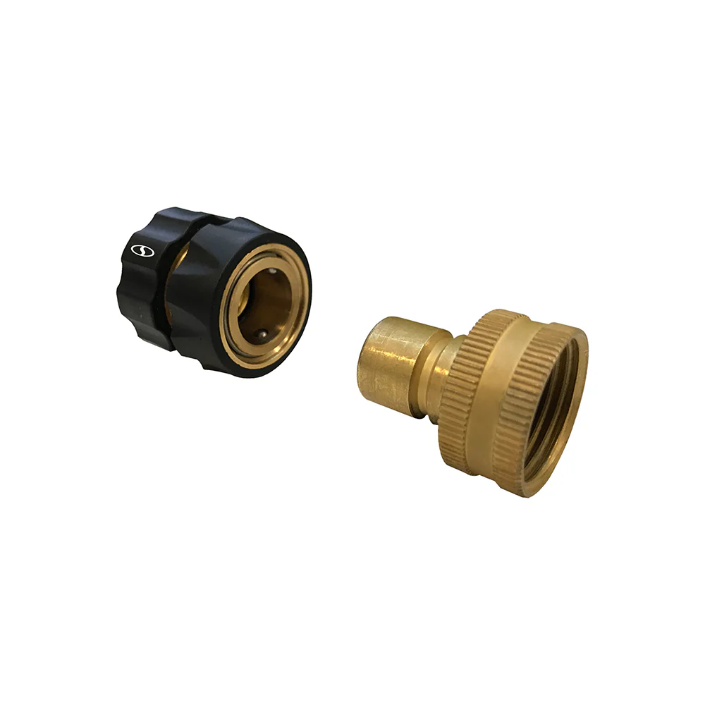 Sun Joe SPX-UQC3K Brass 3-Piece Universal Pressure Washer to Garden Hose Quick-Connect Kit