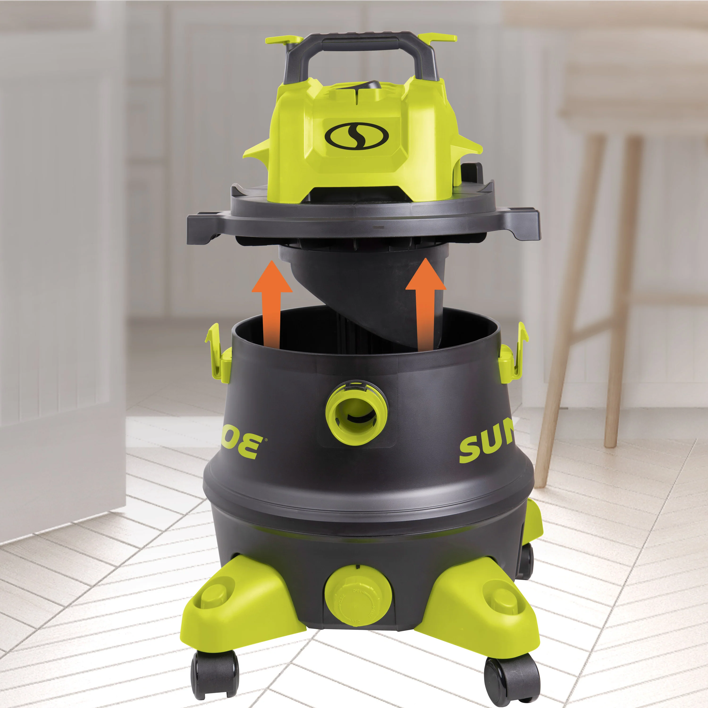Sun Joe SWD8000 HEPA Filtration Wet/Dry Shop Vacuum w/ Cleaning Attachments | 8-Gal | 1200-Watt | 6.5 Peak HP | For Home, Workshops, Pet hair & Auto Use - Image 6
