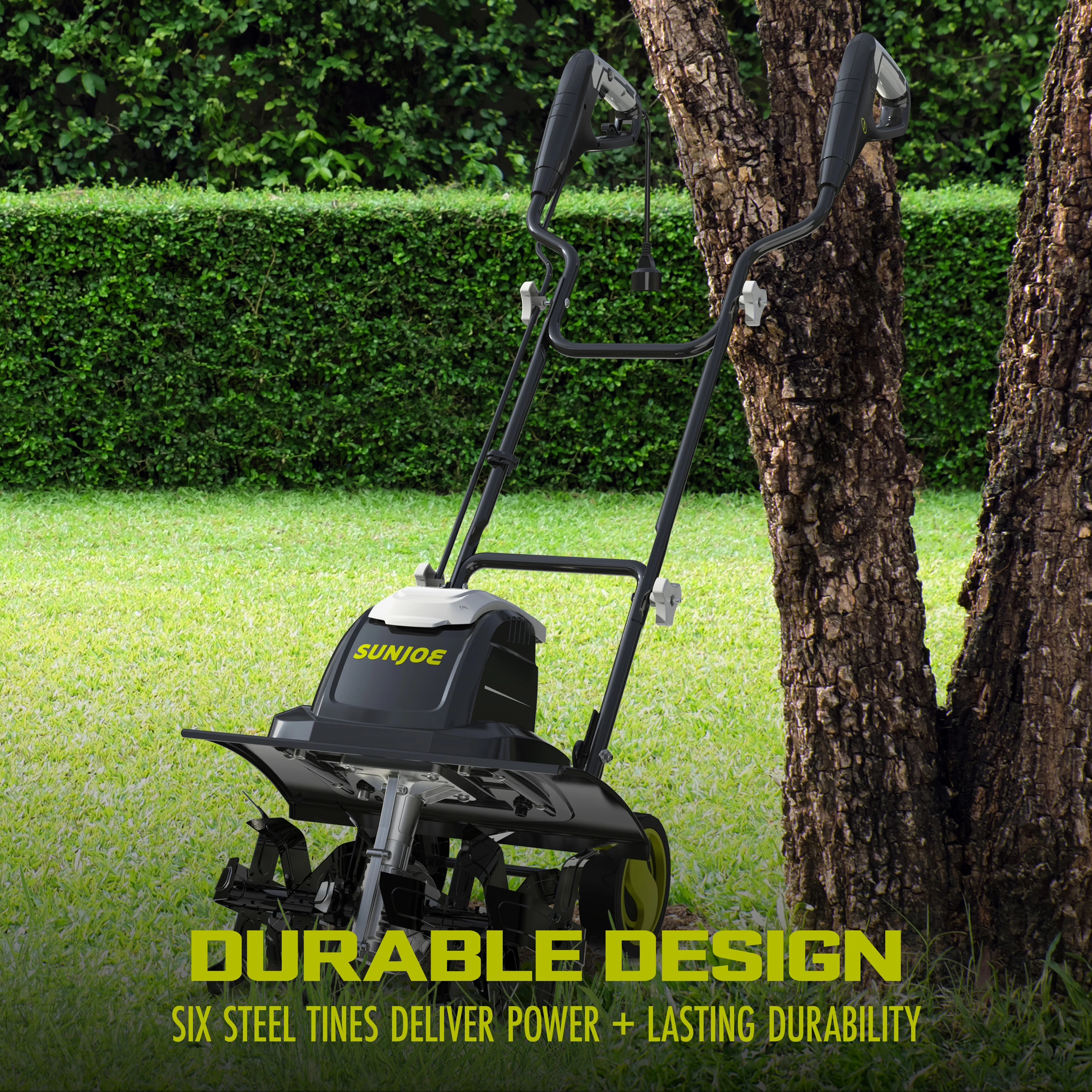 Sun Joe Electric Tiller + Cultivator | 15.7-inch | 15-Amp | 4-Position Height Adjustment - Image 6